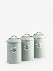 Set of 3 Sage Green Badge Storage Tins - Image 4 of 4