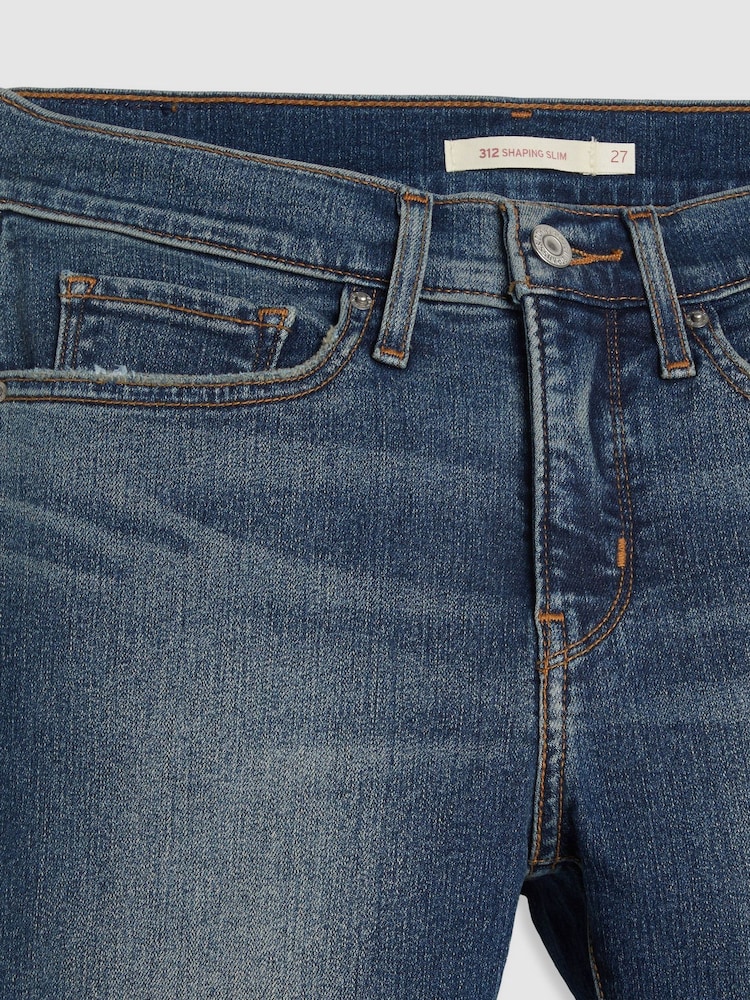 Azul lavado oscuro - Vaqueros slim con diseño moldeador 312™ de Levi's® - Imagen 5 de 5