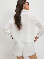 River Island White Long Sleeve Palm Embroidered Shirt - Image 2 of 4