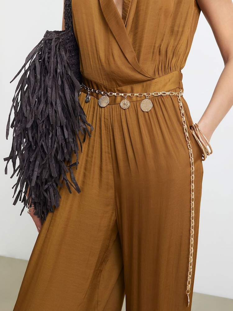 River Island Gold Coin Chain Belt - Image 1 of 1