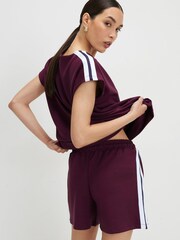 River Island Red Premium Side Stripe Shorts - Image 2 of 4
