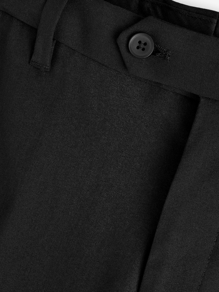 Black Slim Tapered Trousers With Motion Flex Waistband - Image 2 of 2 Black Slim Tapered Trousers With Motion Flex Waistband - Image 2 of 2