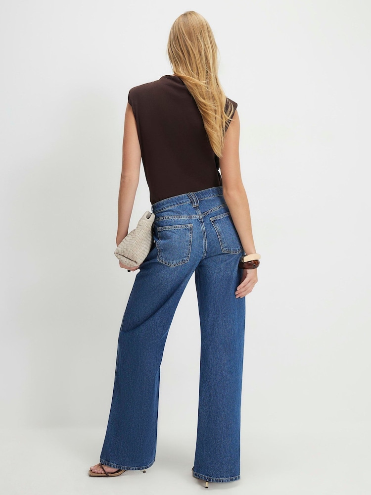 River Island мид приталенный широкие джинсы - Изображение 2 4 River Island мид приталенный широкие джинсы - Изображение 2 4