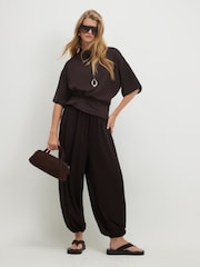 River Island Brown Short Sleeve Premium Tuck Side T-Shirt - Image 4 of 4