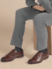 Коричневый - Обычный крой - Jones Bootmaker Matthew Leather Oxford Shoes - Image 1 of 6