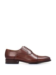 Коричневый - Обычный крой - Jones Bootmaker Matthew Leather Oxford Shoes - Image 2 of 6