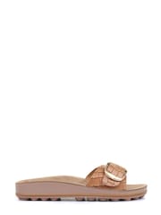 Jones Bootmaker Tan Brown South Beach Ladies Mule Sandals - Image 1 of 5