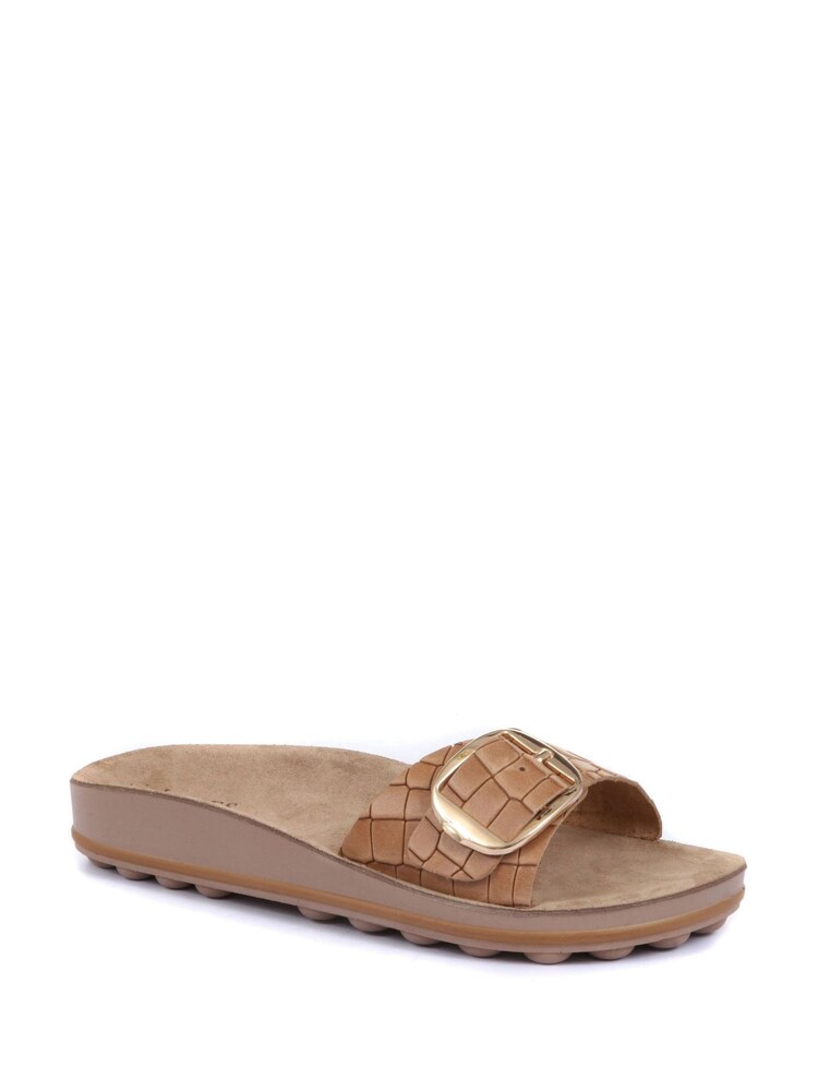 Jones Bootmaker Tan Brown South Beach Ladies Mule Sandals - Image 5 of 5