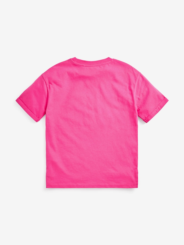Magenta Pink Oversized T-Shirt (3-16yrs) - Image 3 of 4