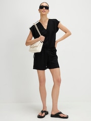 River Island Black Short Sleeve Stripe V-Neck T-Shirt - Image 4 of 4
