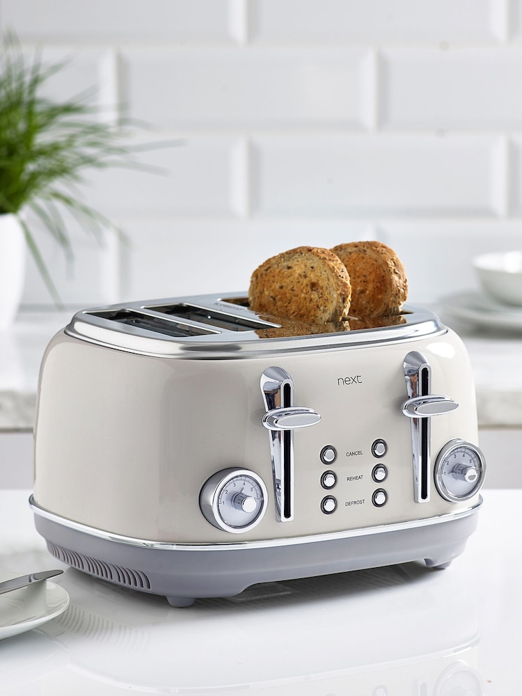 Cream Dial 4 Slice Toaster - Image 1 of 6