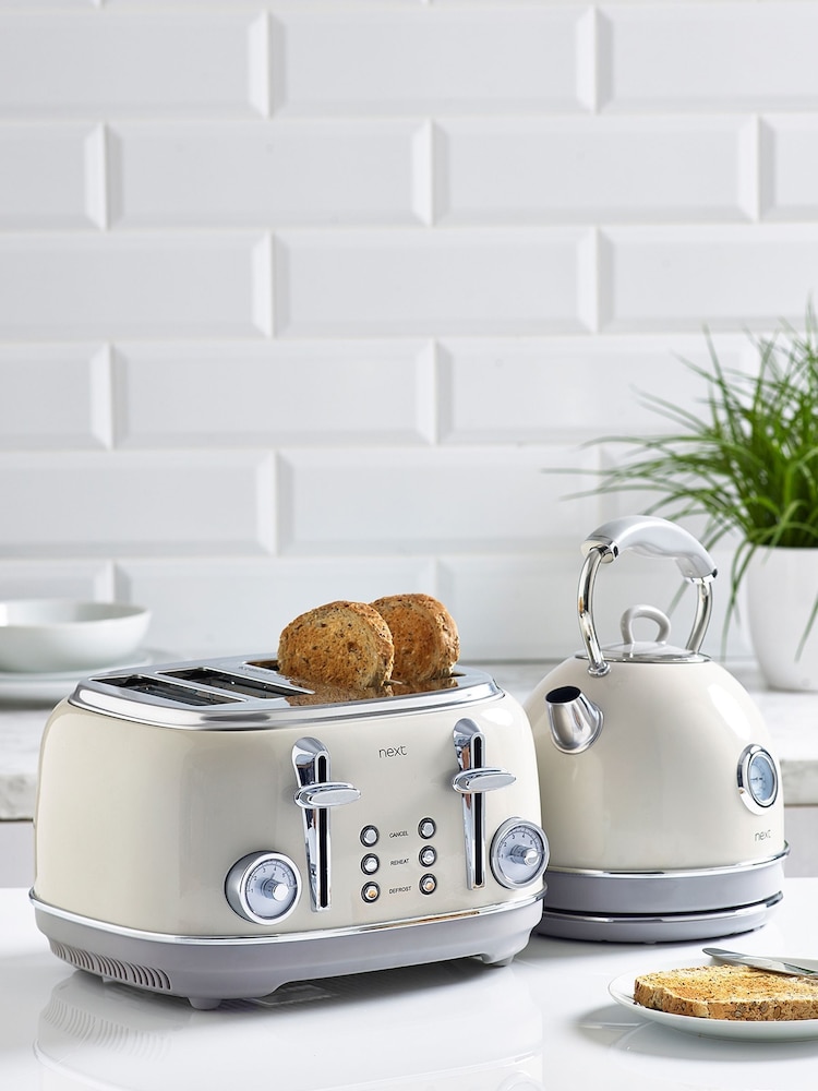 Cream Dial 4 Slice Toaster - Image 2 of 6