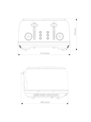 Cream Dial 4 Slice Toaster - Image 6 of 6
