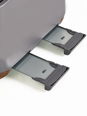 Grey Bronx Wood Effect 4 Slice Toaster - Image 5 of 6