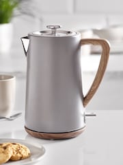 Grey Bronx Wood Effect Kettle - Image 1 of 6