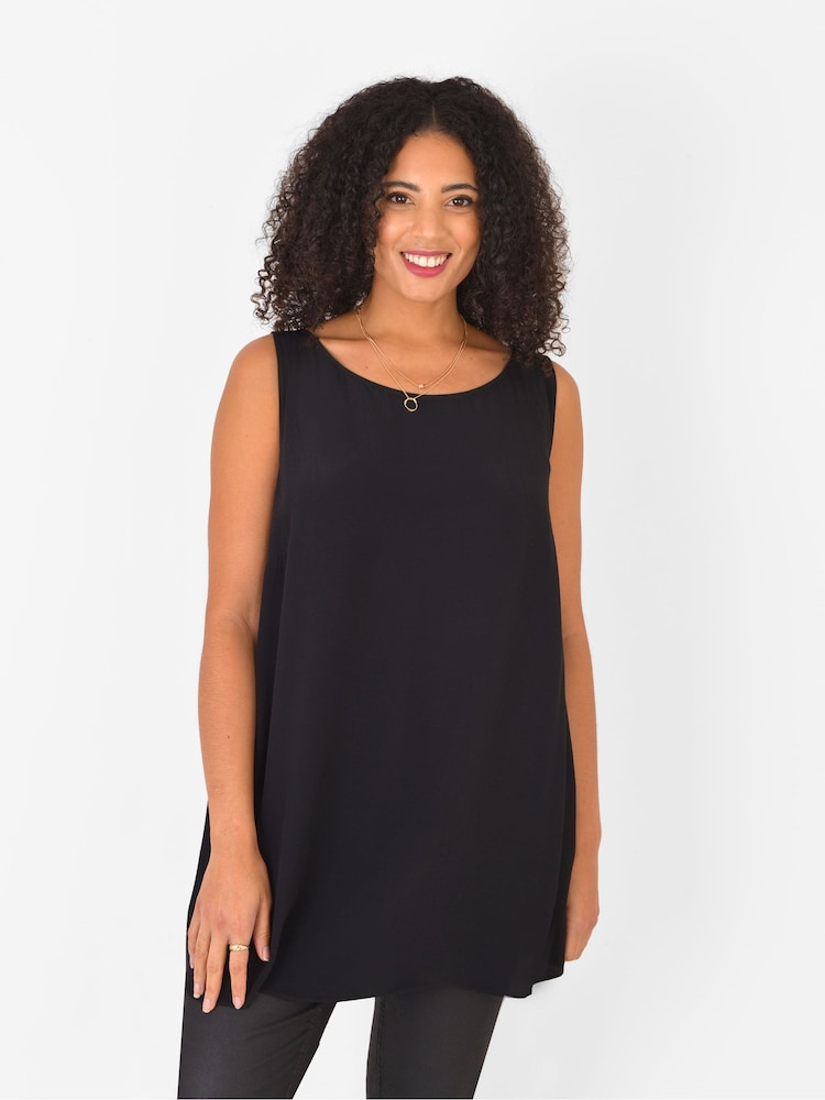 Live Unlimited Curve Black Sustainable Viscose Vest - Image 1 of 7
