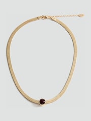 Mango Gold Tone Resin Pendant Chain Necklace - Image 1 of 2