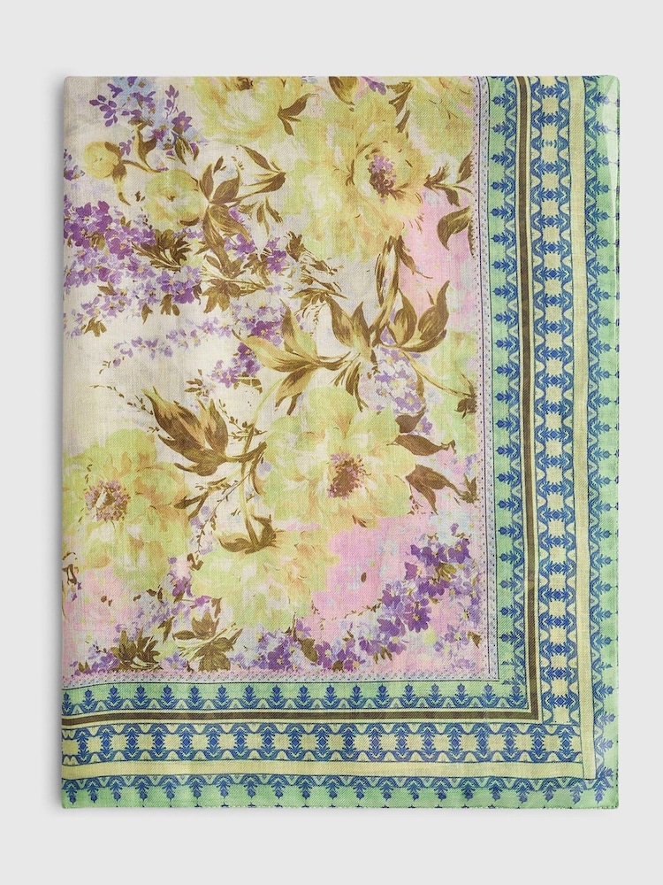 River Island Orange Floral Print Scarf - Image 2 of 4