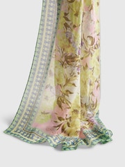 River Island Orange Floral Print Scarf - Image 3 of 4