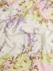 River Island Orange Floral Print Scarf - Image 4 of 4