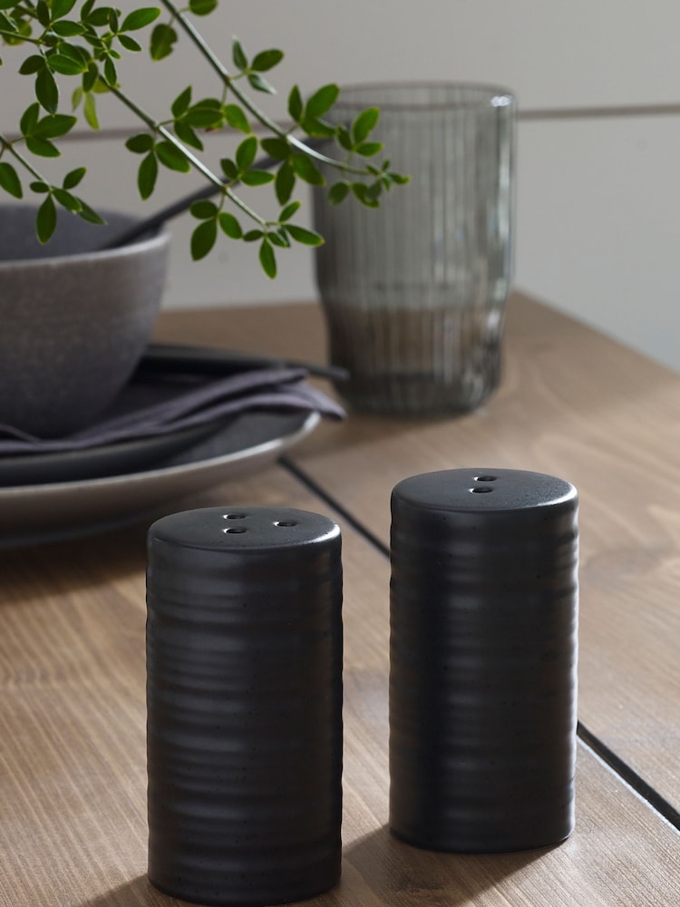 Black Bronx Salt and Pepper Shaker Set - Image 1 of 2 Black Bronx Salt and Pepper Shaker Set - Image 1 of 2