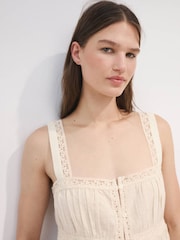 Mango Cream Lace Trimmed Vest - Image 3 of 4
