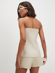 River Island Natural Wrap Front Skort - Image 4 of 4