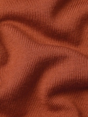 Charles Tyrwhitt Orange Pure Merino Quarter Zip Jumper - Image 6 of 6