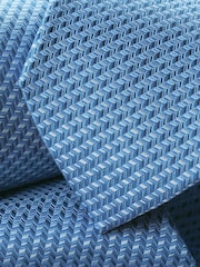 Charles Tyrwhitt Sky Blue Stone Medallion Silk Tie - Image 3 of 3