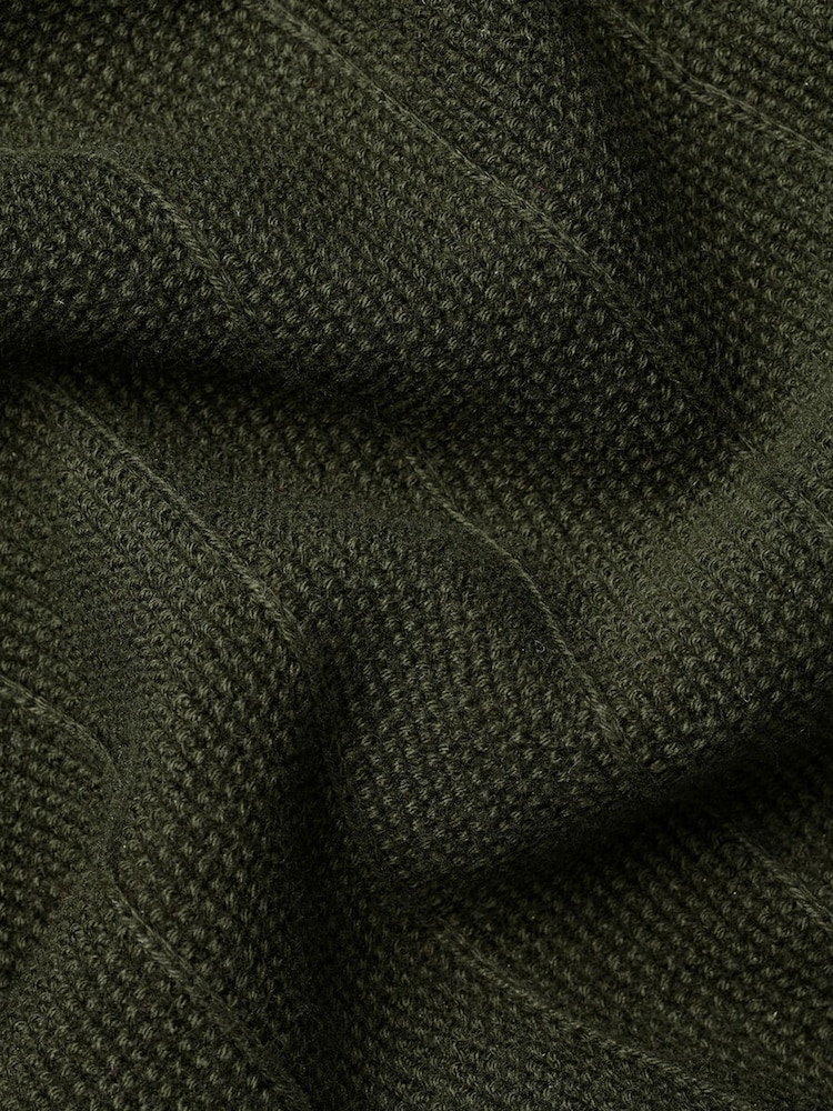 Charles Tyrwhitt Olive Green Cotton Stripe Knit Polo Shirt - Image 7 of 7 Charles Tyrwhitt Olive Green Cotton Stripe Knit Polo Shirt - Image 7 of 7