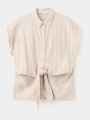 Mango Brown Knot Front Shirt - Image 5 of 7