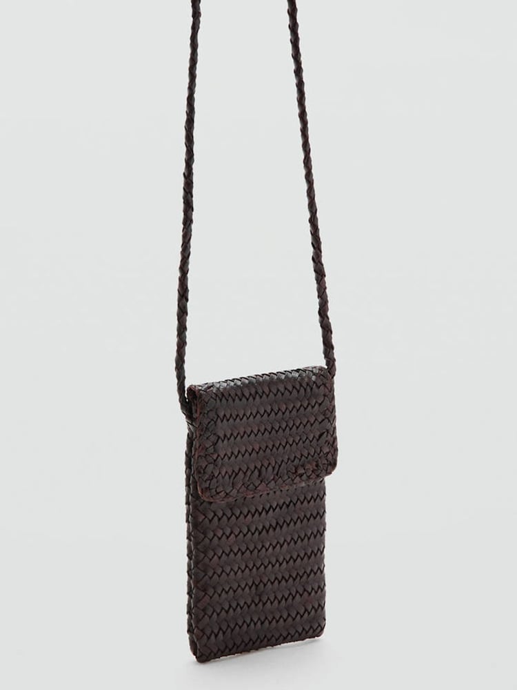 Mango Brown Leather Small Cross Body Bag - Image 2 of 2