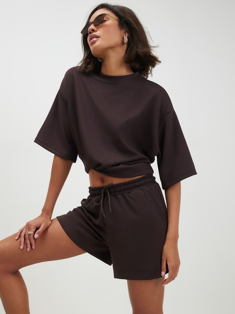 Brun - Short à cordon River Island - Image 1 sur 4