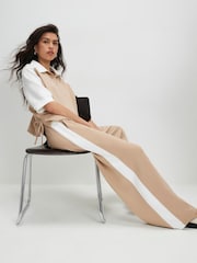 River Island 高级撞色阔腿裤 - 3的图像1｝