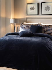 Soiree Blue Lucie Faux Fur Bedspread - Image 2 of 3