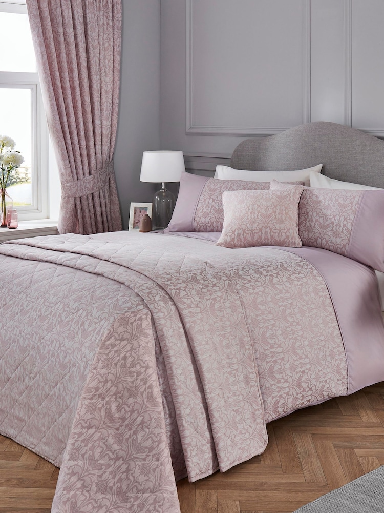 D&D Purple Hawthorne Quilted Bedspread - Image 3 of 3