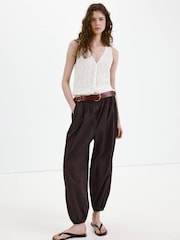 Mango White Knit Sleeveless Top - Image 2 of 7