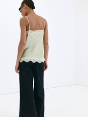 Mango Green Sain Lace Vest Camisole - Image 2 of 7