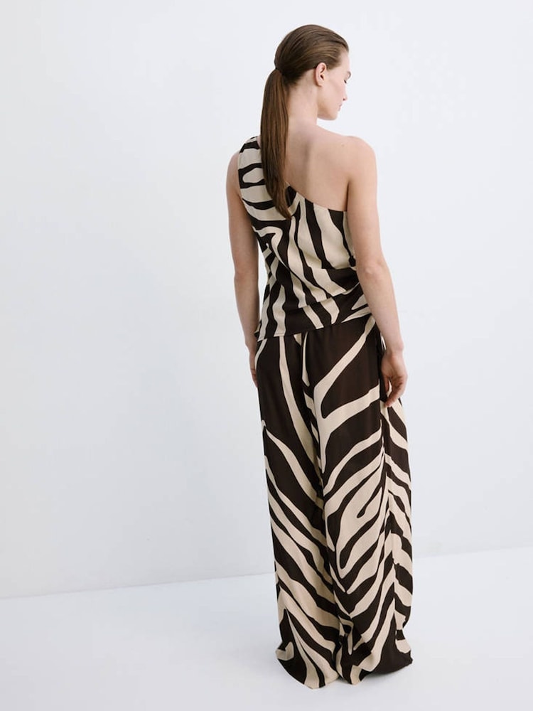 Mango Brown Printed Trousers - Image 2 of 7