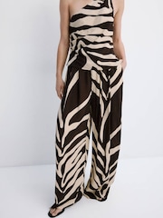 Mango Brown Printed Trousers - Image 3 of 7