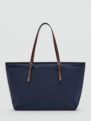 Mango Blue Tote Shoulder Bag - Image 1 of 4