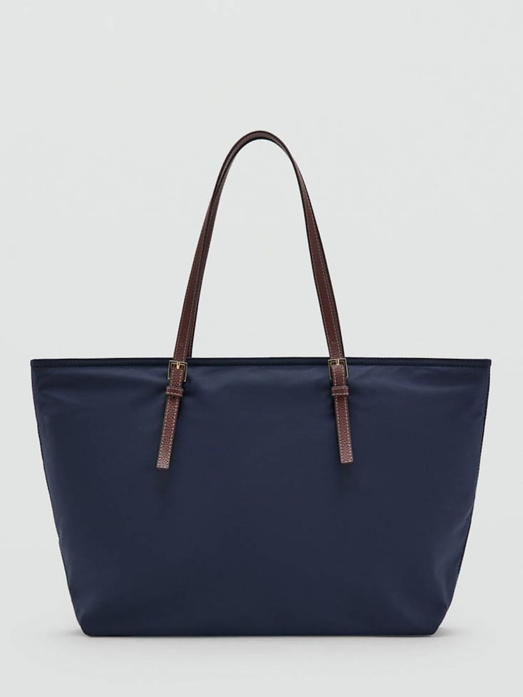 Mango Blue Tote Shoulder Bag - Image 1 of 4