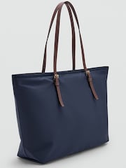 Mango Blue Tote Shoulder Bag - Image 3 of 4