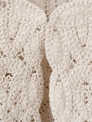Mango Cream Crochet Boho Jacket - Image 8 of 8