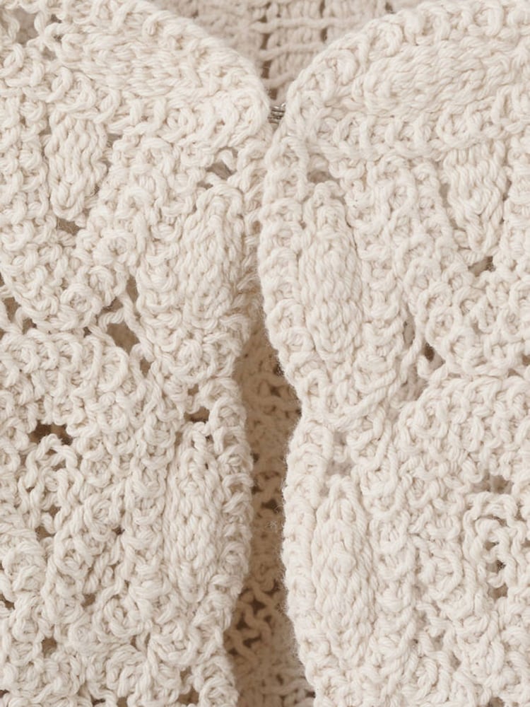 Mango Cream Crochet Boho Jacket - Image 8 of 8