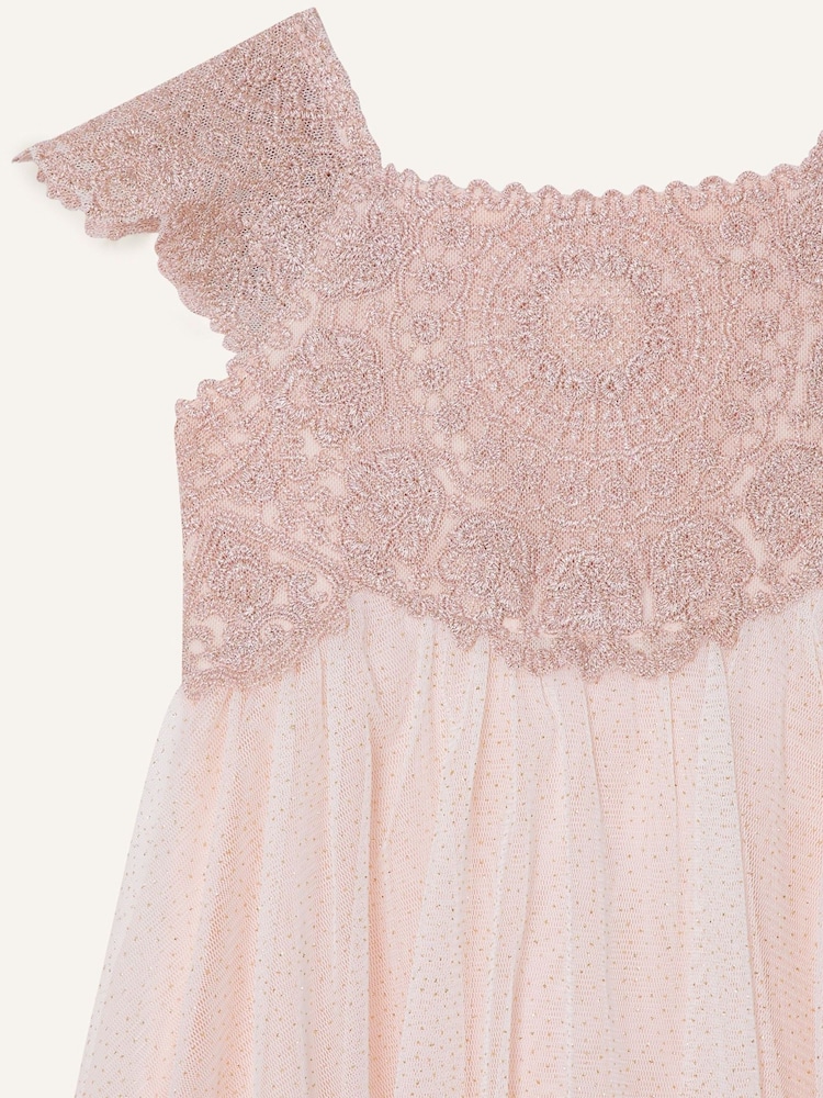 Monsoon Pink Baby Estella Dress - Image 2 of 2