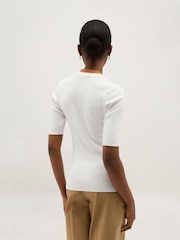 Hobbs White Scarlett Knitted Top - Image 2 of 6
