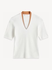 Hobbs White Scarlett Knitted Top - Image 6 of 6
