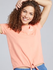 Animal Lexi Organic Womens Tie Front Graphic T-Shirt - Image 4 of 5