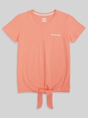 Animal Lexi Organic Womens Tie Front Graphic T-Shirt - Image 5 of 5